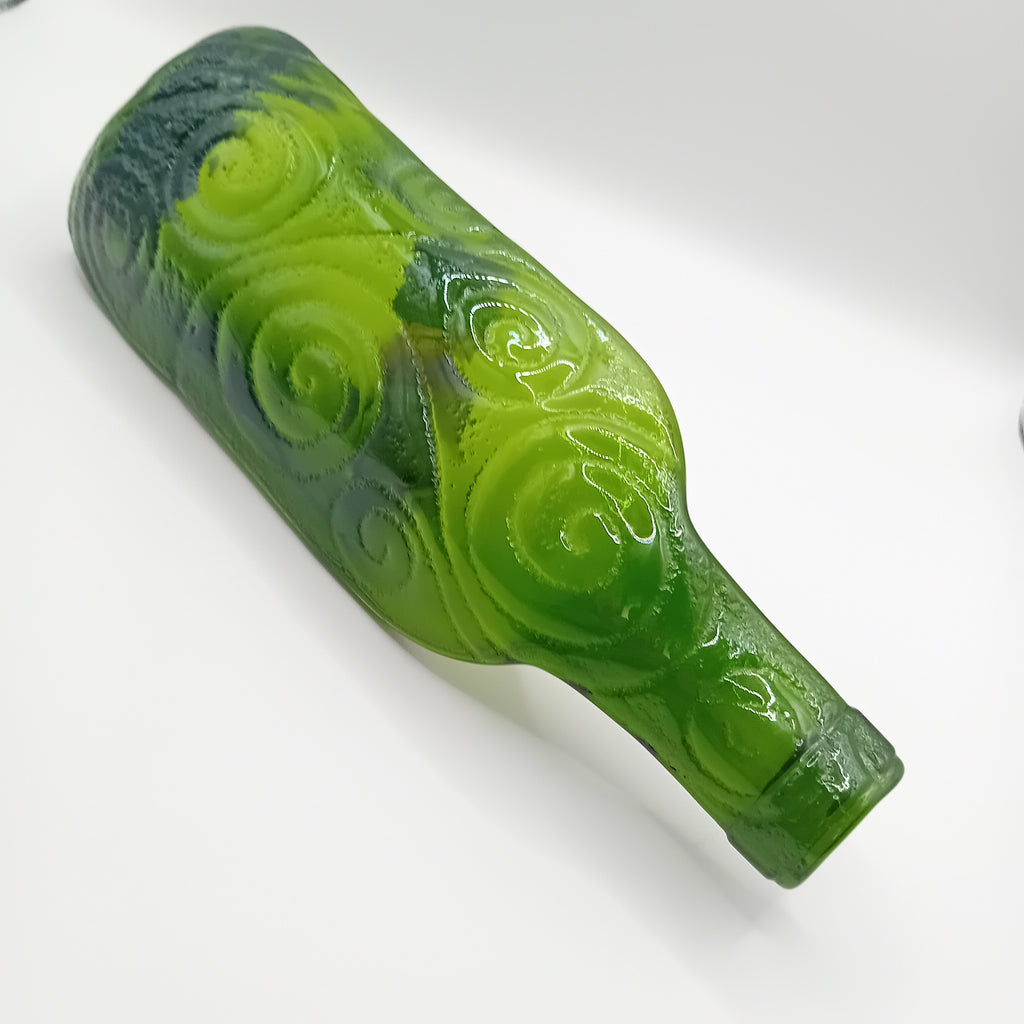 Bouteille en verre fondue – Plateau ou repose-cuillère artisanal