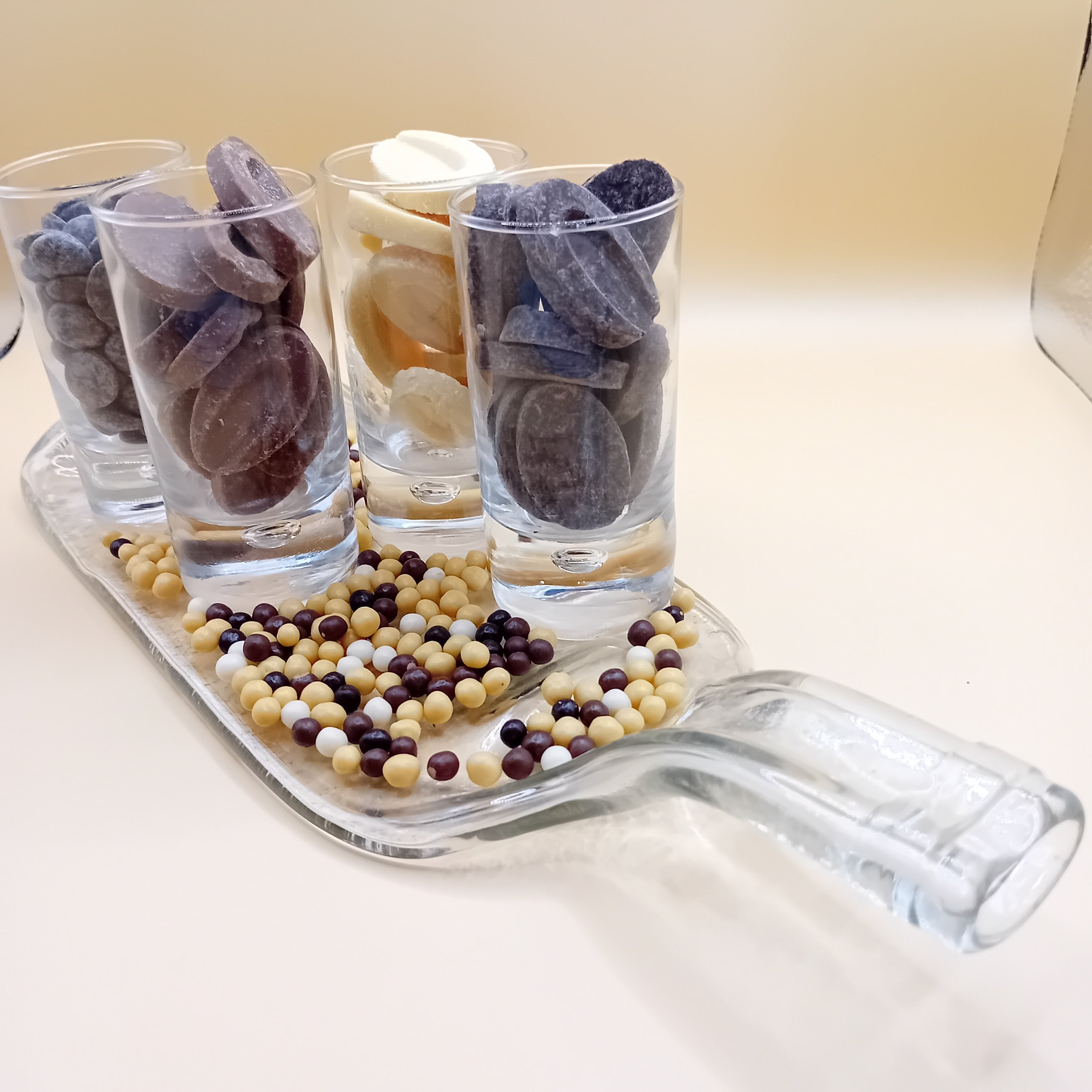 Bouteille fondue en verre – Création artisanale unique