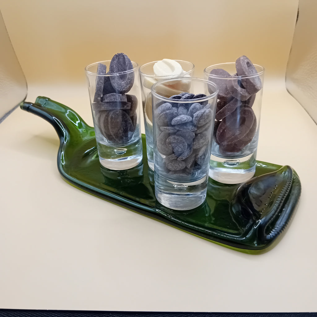 Bouteille fondue en verre – Création artisanale unique