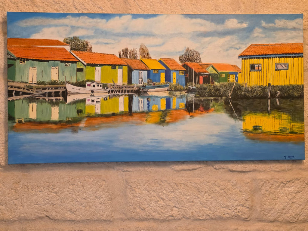 Tableau: Les cabanes de pêcheurs de l'ile d'Oléron