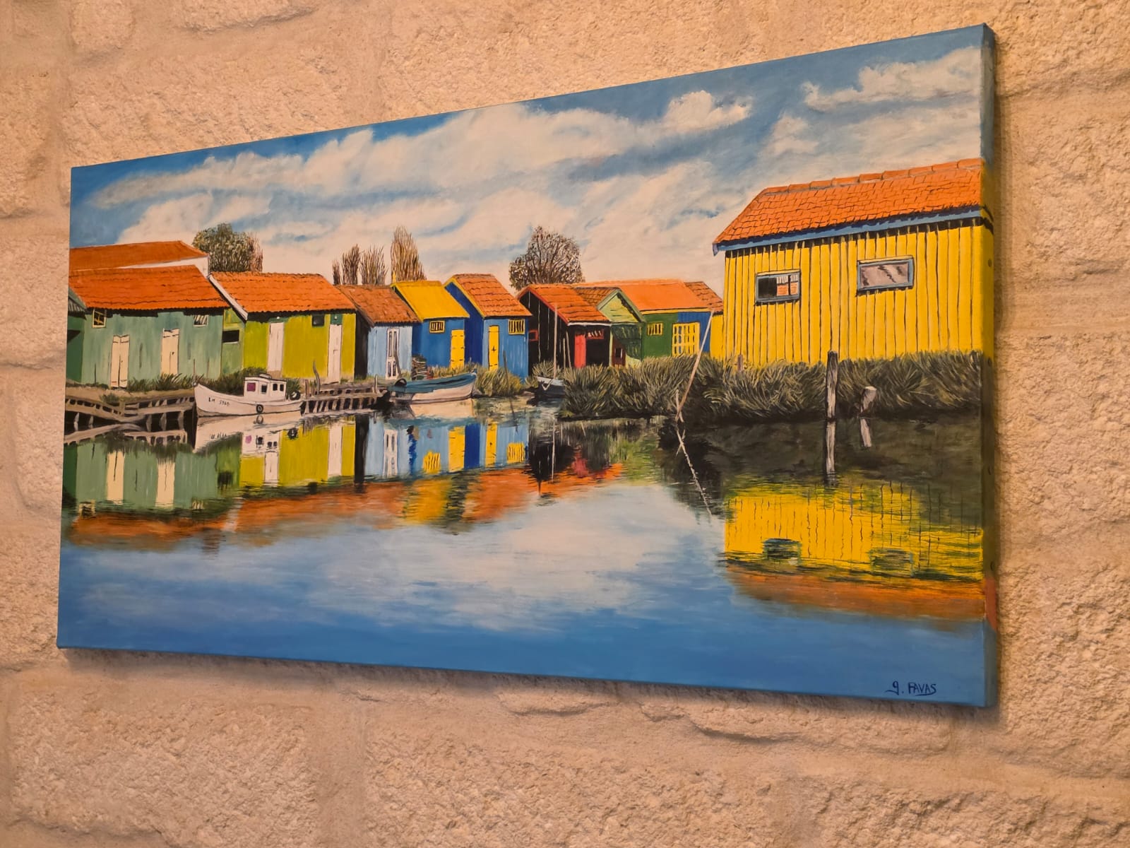 Tableau: Les cabanes de pêcheurs de l'ile d'Oléron