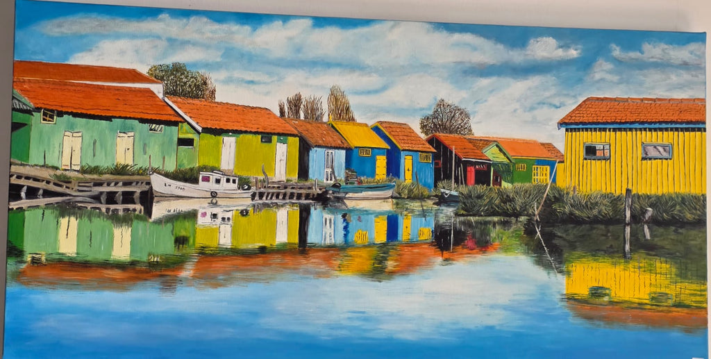 Tableau: Les cabanes de pêcheurs de l'ile d'Oléron