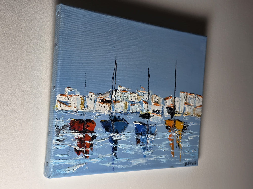 Tableau: Petit port en Grèce