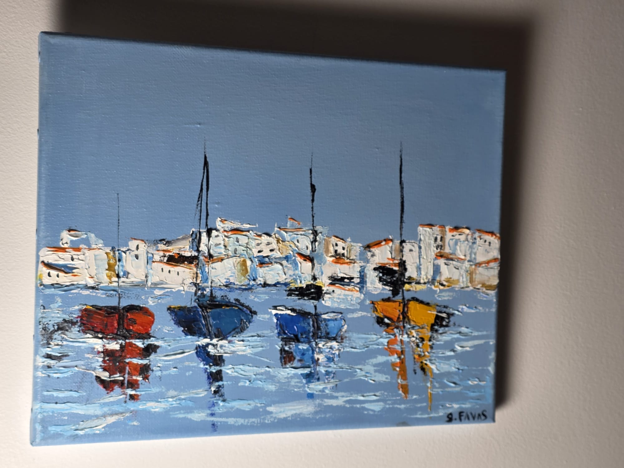 Tableau: Petit port en Grèce