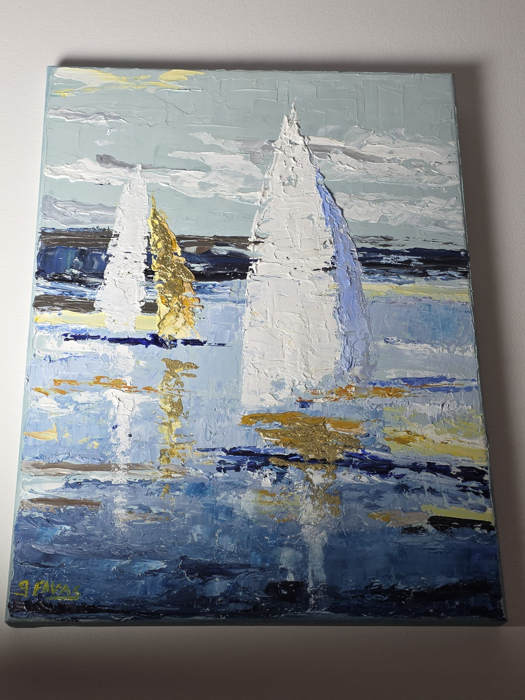 Tableau: Voiliers en mer