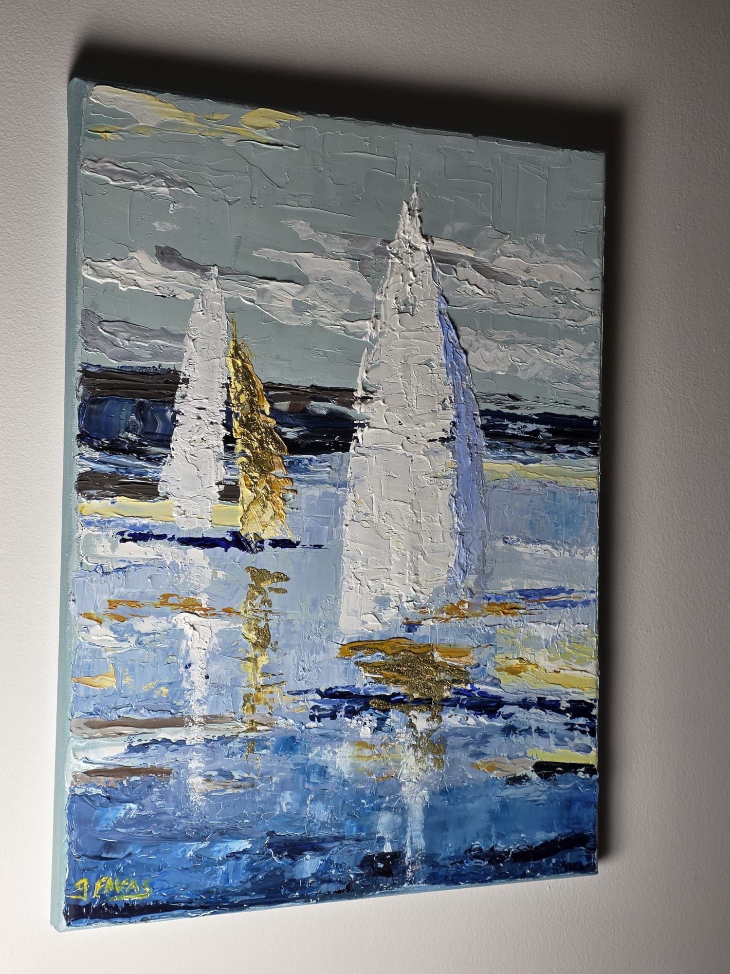 Tableau: Voiliers en mer