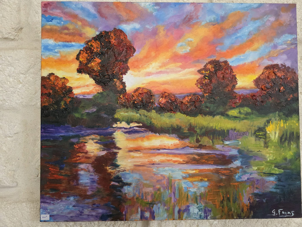 Tableau: Coucher de soleil