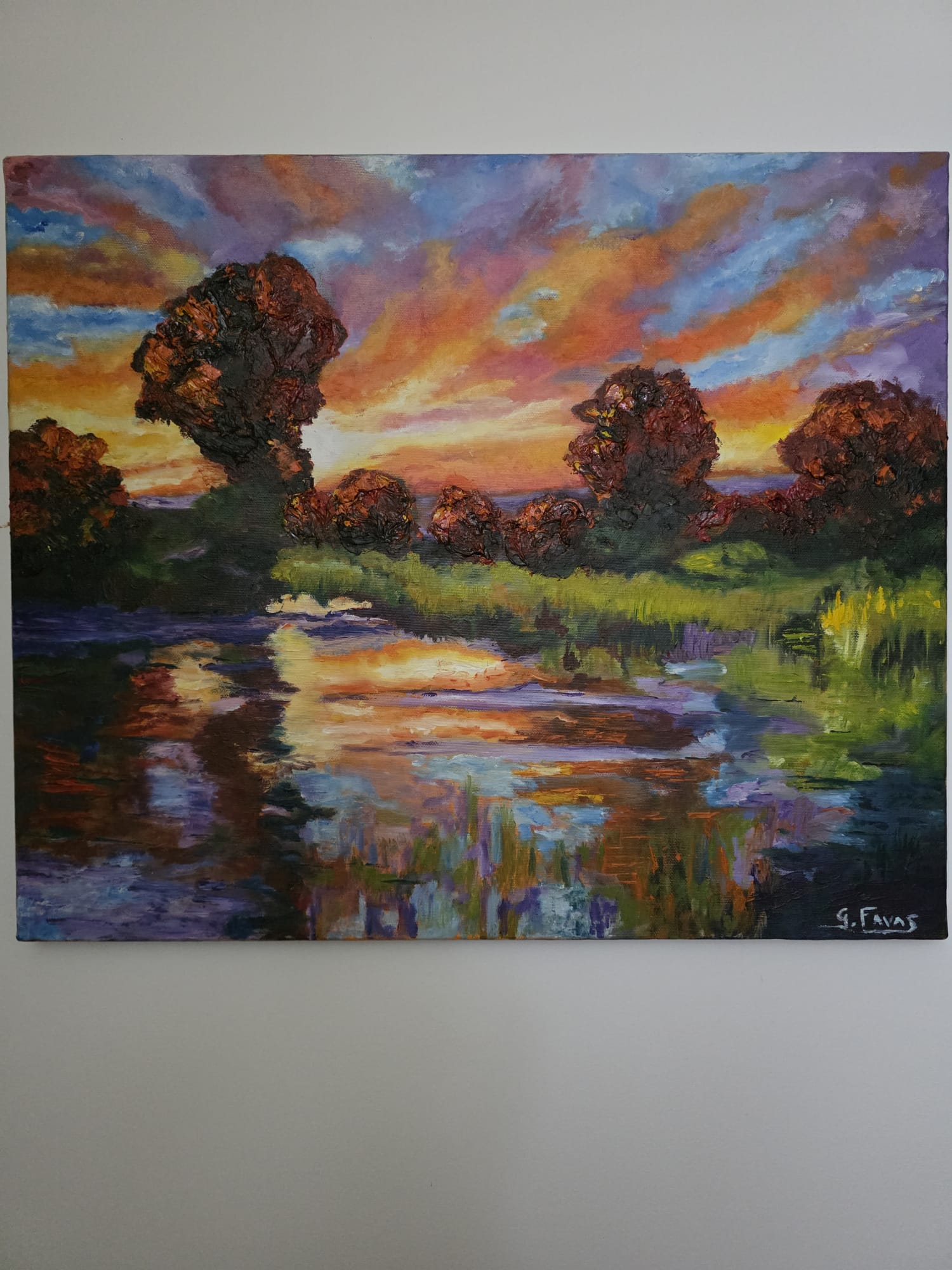 Tableau: Coucher de soleil