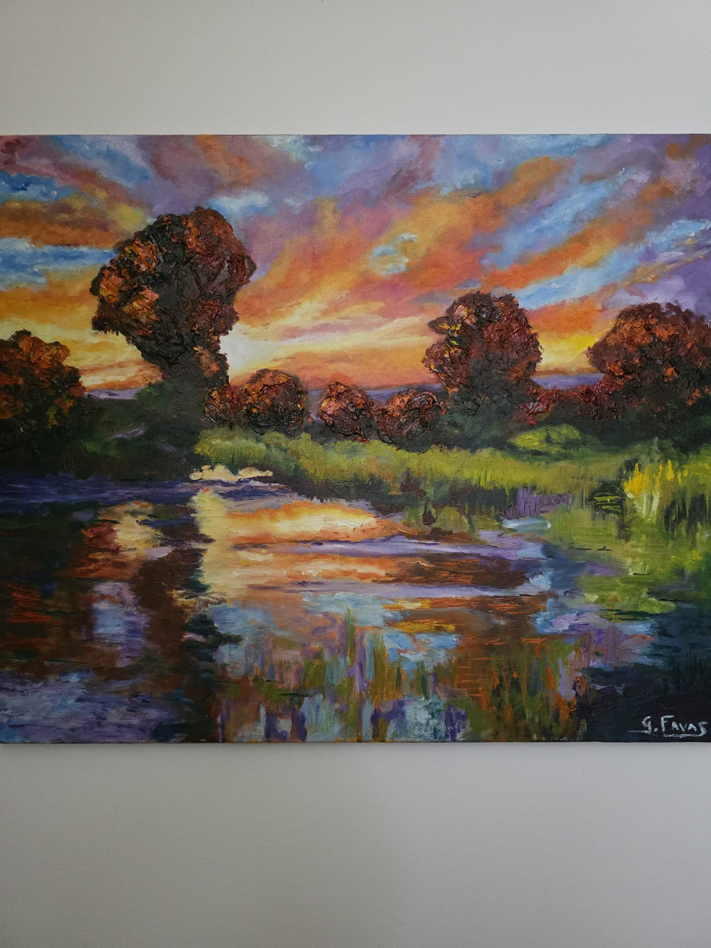 Tableau: Coucher de soleil