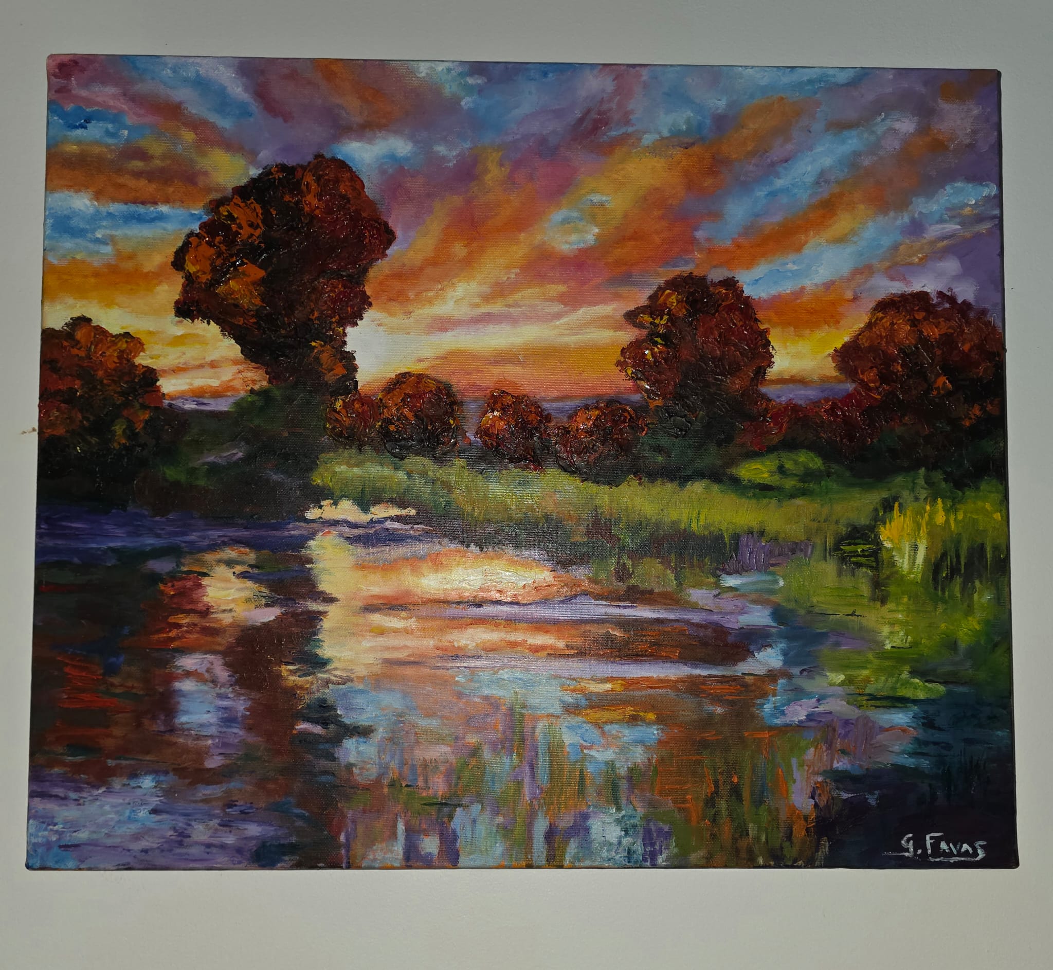 Tableau: Coucher de soleil