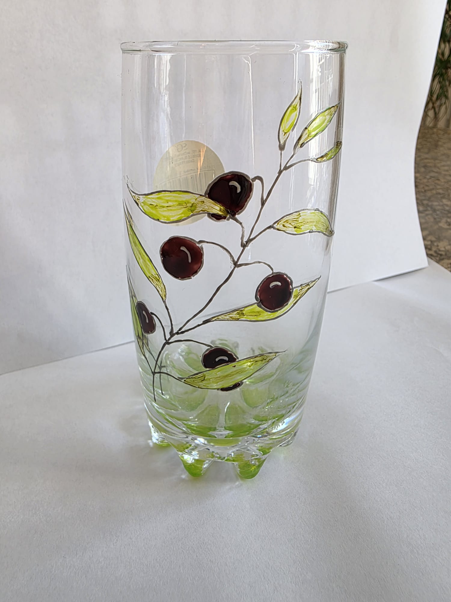 Lot de 6 Verres à eau Motif Olives