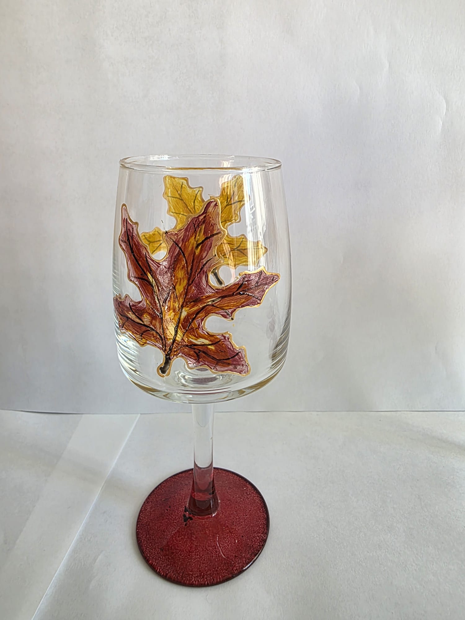 Lot de 6 verres à pied motif automne