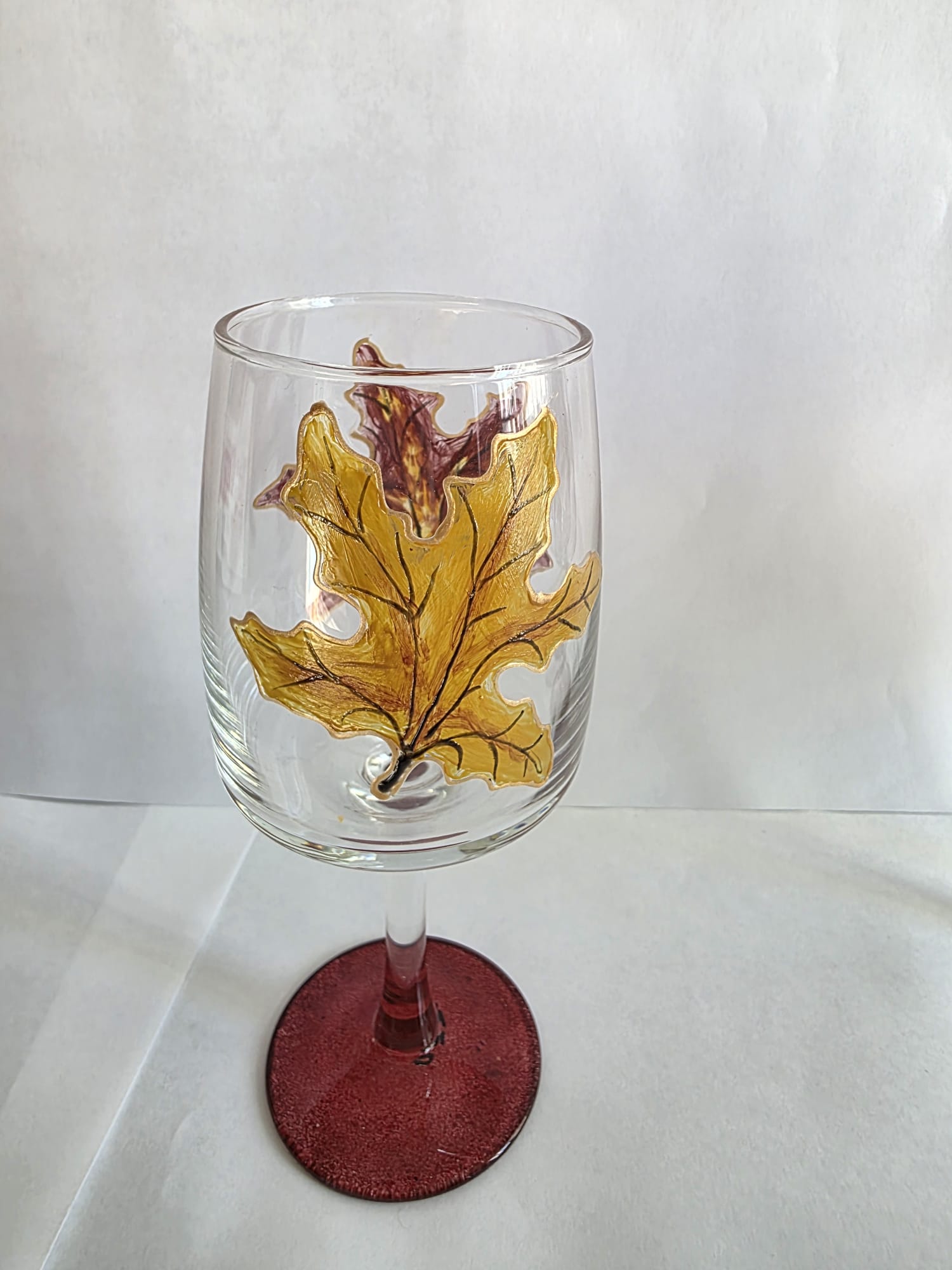 Lot de 6 verres à pied motif automne