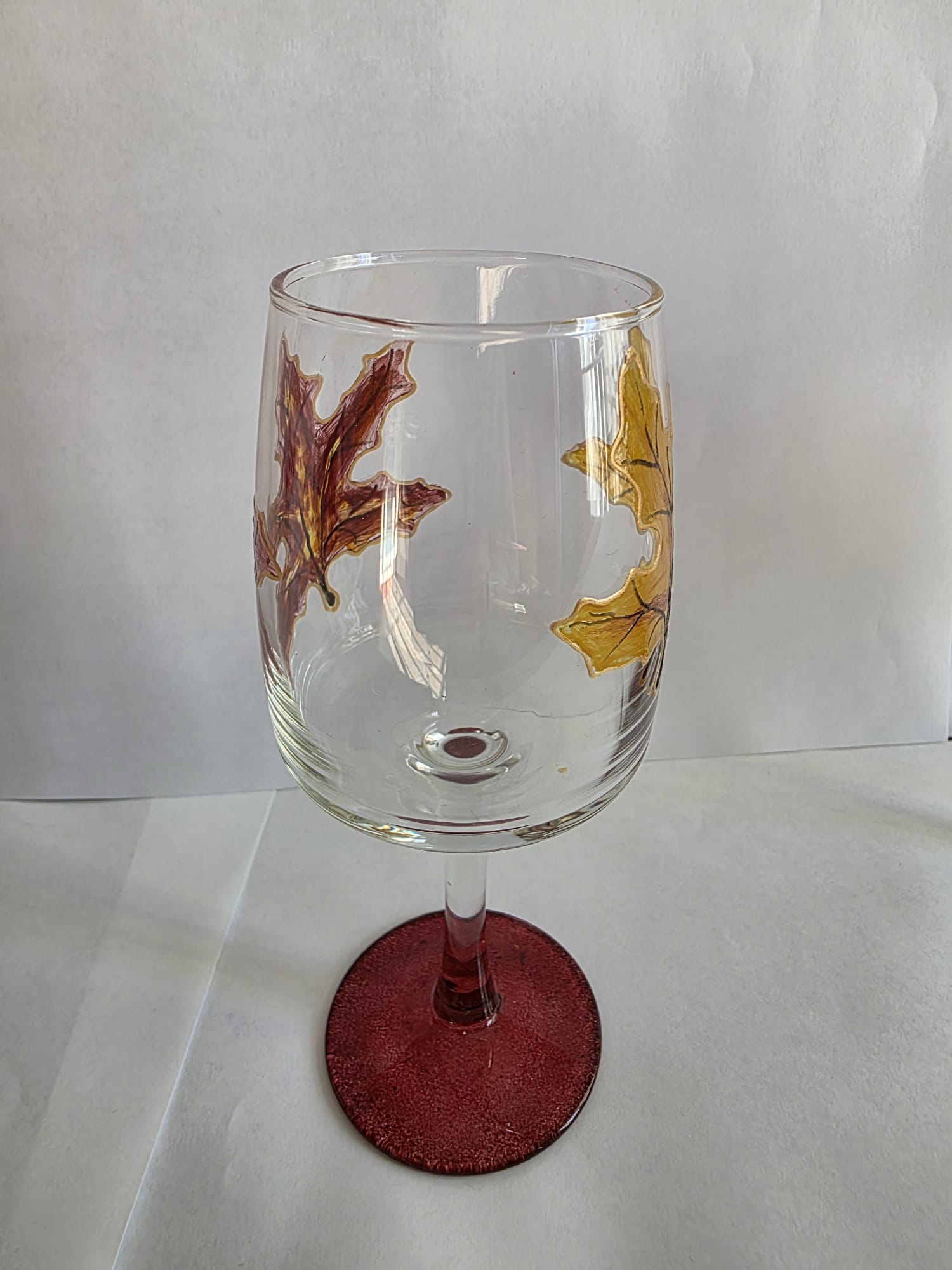 Lot de 6 verres à pied motif automne