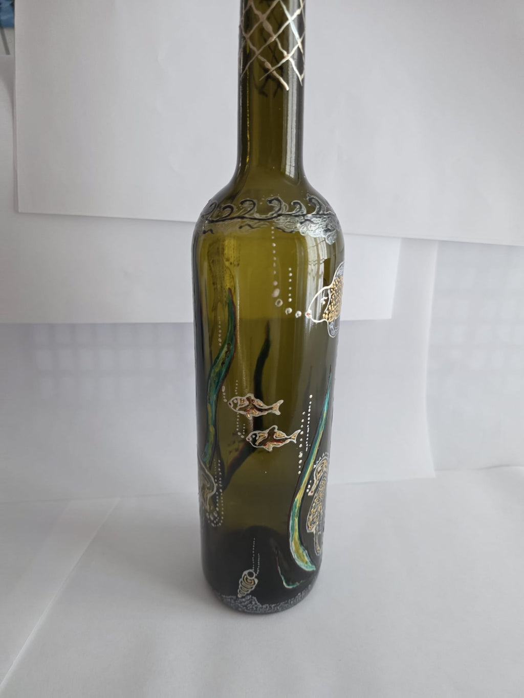 Bouteille décorative, thème marin