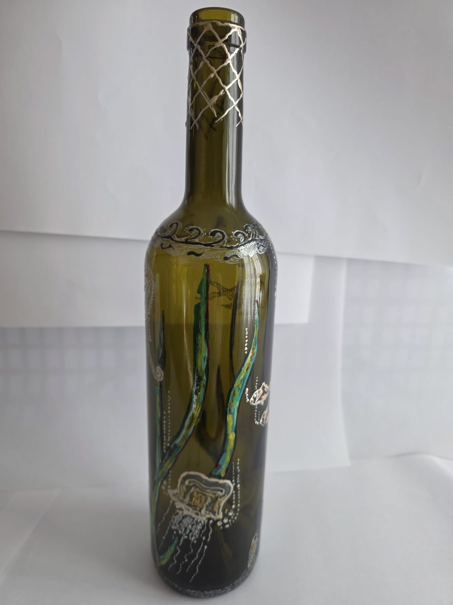 Bouteille décorative, thème marin