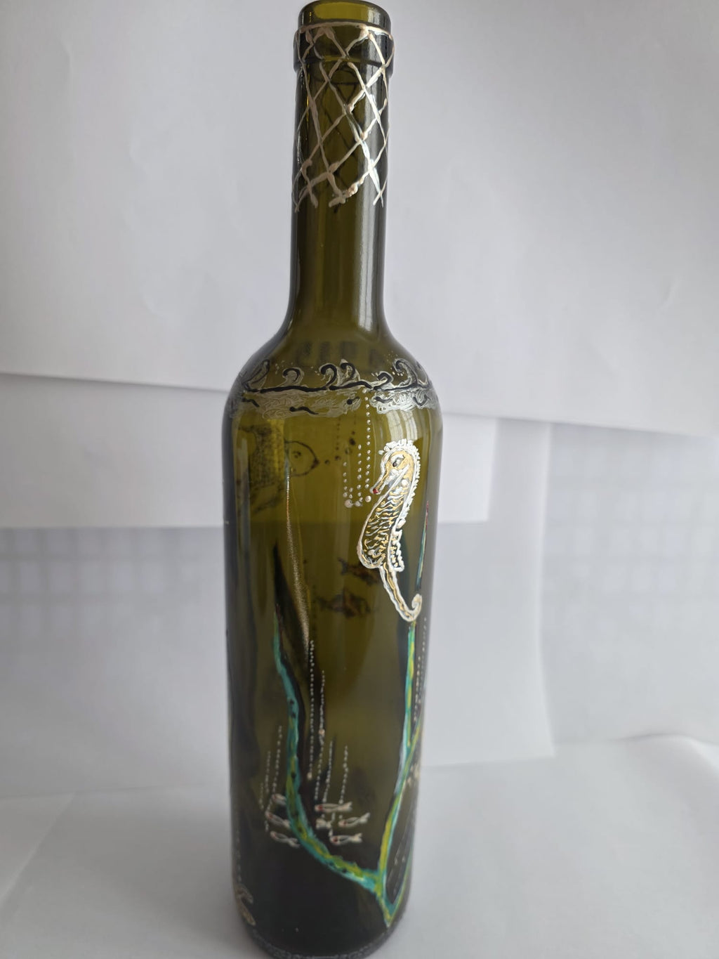 Bouteille décorative, thème marin