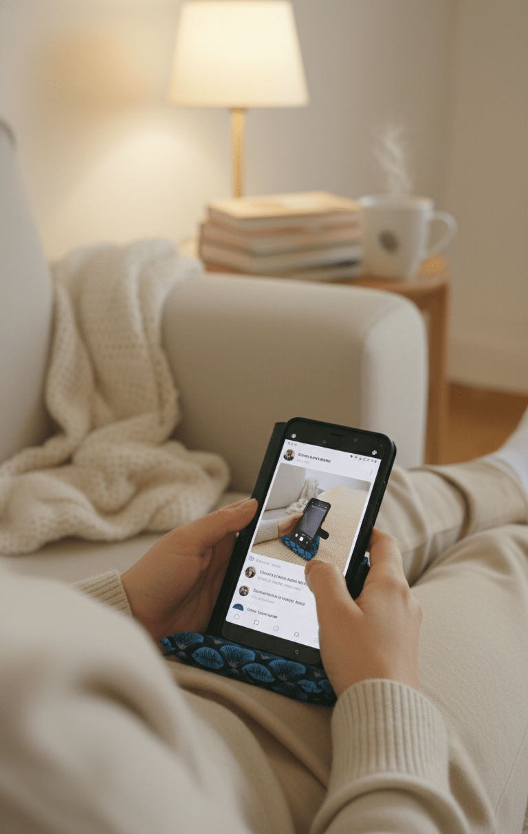 Support de téléphone en tissu – Fait main et personnalisable